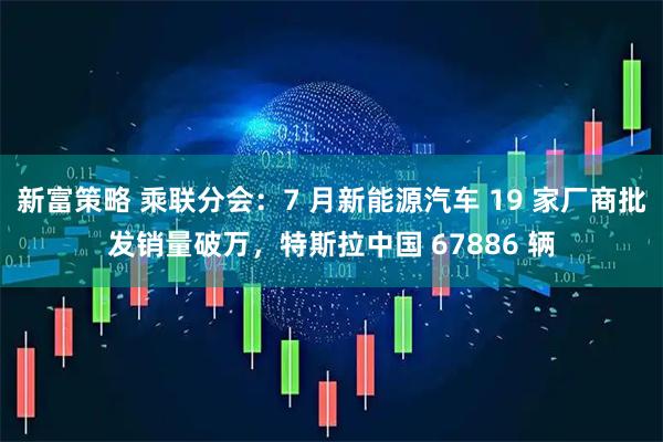 新富策略 乘联分会：7 月新能源汽车 19 家厂商批发销量破万，特斯拉中国 67886 辆